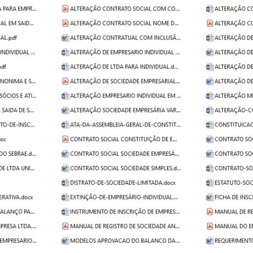 CONTRATO SOCIAL E ALTERAÇÕES - MODELOS